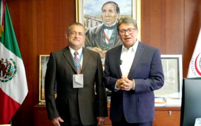 Humberto Salazar se reunió con Ricardo Monreal Ávila, coordinador del Grupo Parlamentario de Morena en el Senado